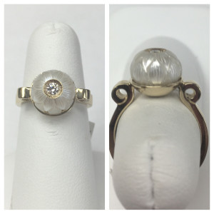 14K Yellow Gold Galatea Sculpted Pearl Ring Size 6 Original Price: $1095 Sale Price: $699