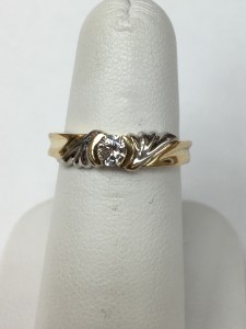 14K Two Toned Diamond Ring Size 6.25 .23 ct round diamond Original Price: $999 Sale Price: $599