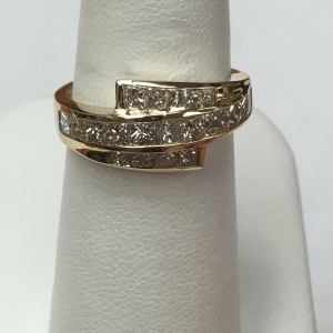 14K Yellow Gold Princess Cut Diamond Ring Size 7 1.5 ct of fiery princess cut diamonds Original Price: $4000 Sale Price: $2750
