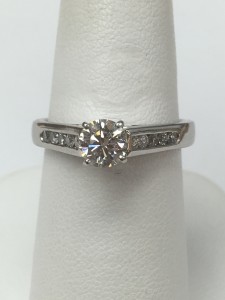 Platinum Diamond Engagement Ring Size 7.25 .55 ct fiery diamond Original Price: $3999 Sale Price: $1999